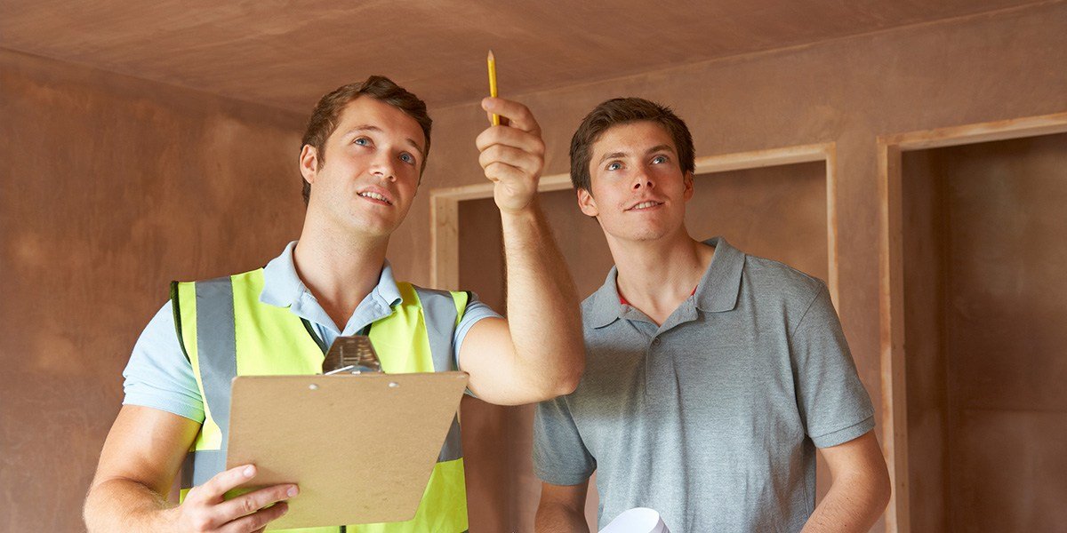inspecting a building site